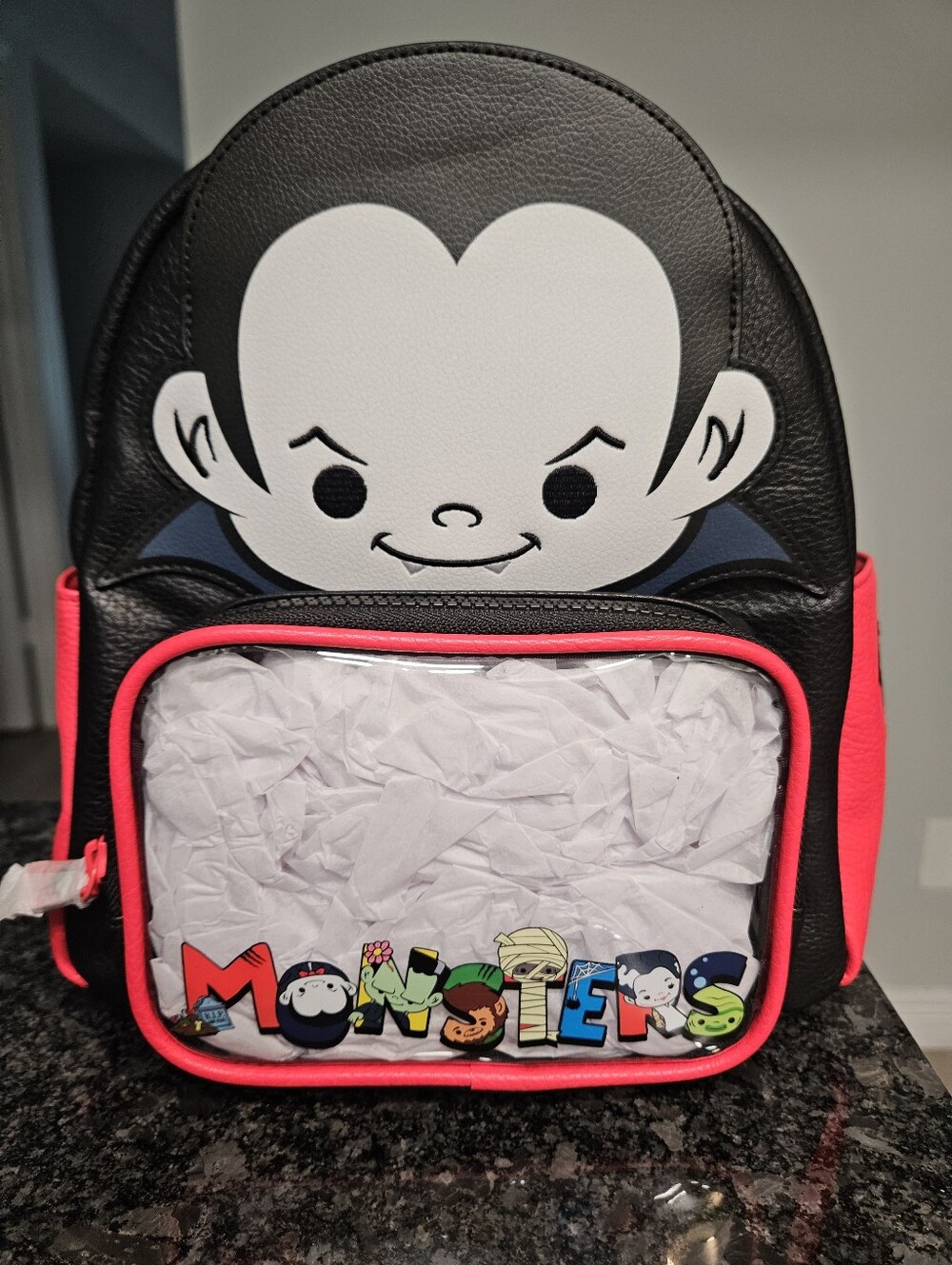 NWT Universal Studios  Monsters Dracula Backpack - Black & Red